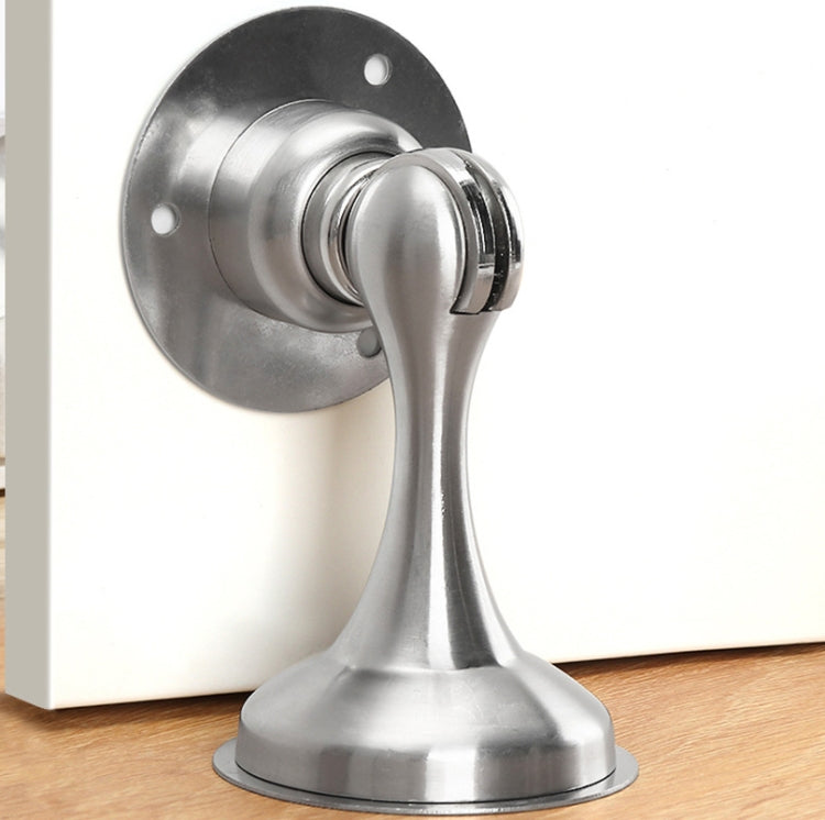 Punch-Free Stainless Steel Thickened Strong Magnetic Door Stopper, Brushed Steel, Green Bronze, Red Bronze, Black