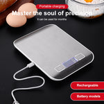Stainless Steel Small Food Electronic Scale Kitchen Portable Baking Electronic Scale, 5kg/1g (Battery Model White), 5kg/1g (Battery Model Black), 10kg/1g (Battery Model White), 5kg/1g (Rechargeable White), 10kg/1g (Rechargeable White)                  ...