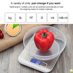 Stainless Steel Small Food Electronic Scale Kitchen Portable Baking Electronic Scale, 5kg/1g (Battery Model White), 5kg/1g (Battery Model Black), 10kg/1g (Battery Model White), 5kg/1g (Rechargeable White), 10kg/1g (Rechargeable White)                  ...
