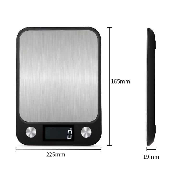 Small Kitchen Food Scale Stainless Steel Electronic Kitchen Scale, 5kg/1g (Black), 10kg/1g (Black), 5kg/1g (White), 10kg/1g (White)
