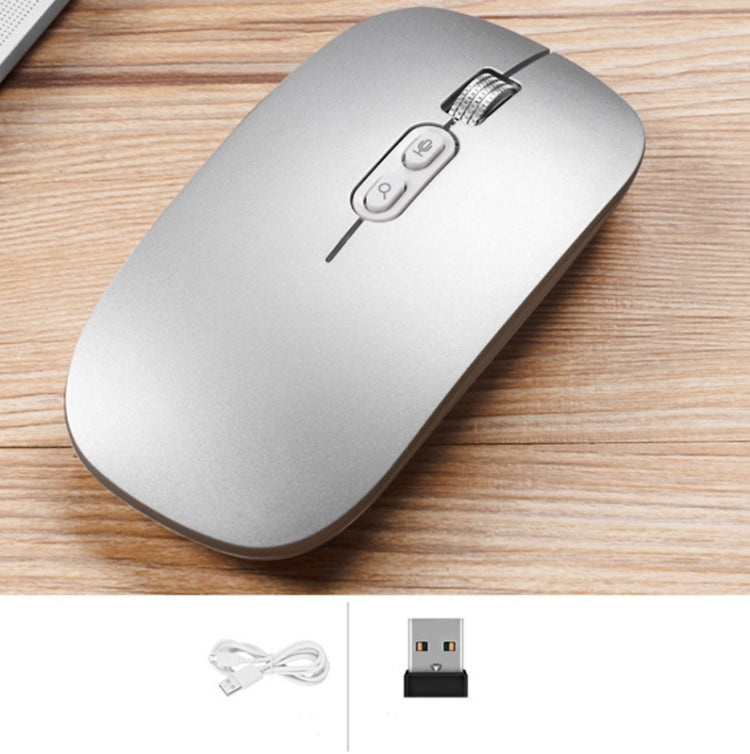 فأرة لاسلكية M103 1600 DPI بخمس أزرار 2.4G مع شحن، فأرة مكتبية ذكية بصوت Ai، تدعم 28 لغة، أبيض، أسود، فضي، ذهبي وردي، رمادي