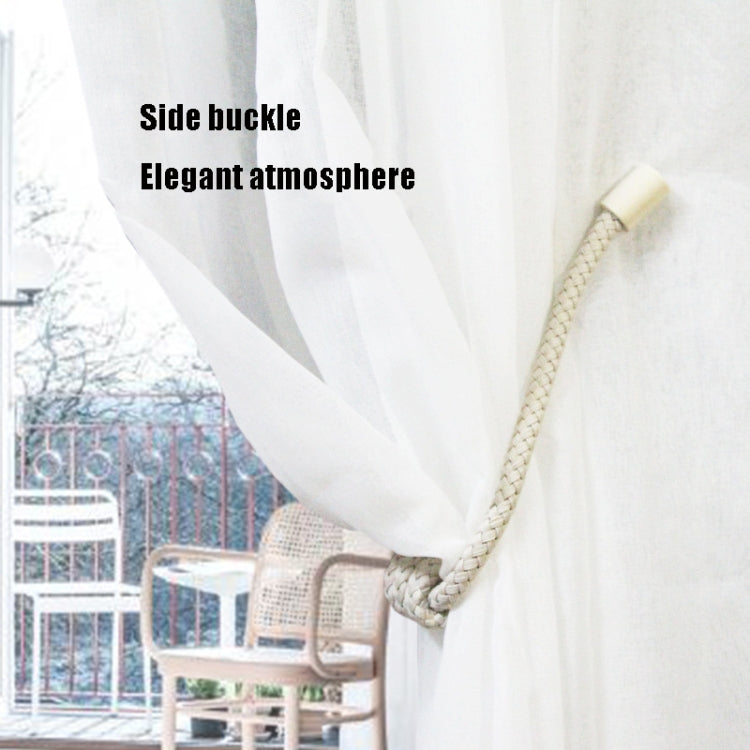 A016 Curtain Straps Free Perforation Free Installation Tassel Hanging Ball Magnet Curtain Buckle, Beige, Coffee, Light Grey, Dark Grey, Orange