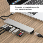 محطة إرساء HUB متعددة الوظائف WC7367 8 في 1 بقوة 87 واط من نوع Type-C إلى PD+USB3.0/USB2.0+SD+TF+HDMI+RJ45+Type-C، WC7367