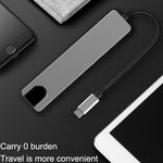 محطة إرساء HUB متعددة الوظائف WC7367 8 في 1 بقوة 87 واط من نوع Type-C إلى PD+USB3.0/USB2.0+SD+TF+HDMI+RJ45+Type-C، WC7367