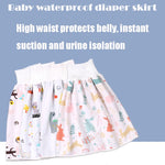 Baby Water-Proof And Leak-Proof Cloth Diapers Children Washable Cotton Cloth Bed-Wetting Skirt Pants, L