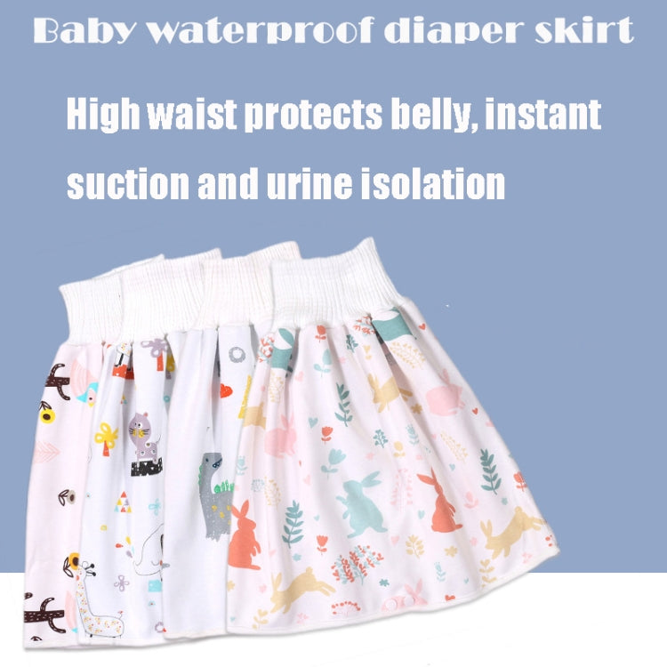 Baby Water-Proof And Leak-Proof Cloth Diapers Children Washable Cotton Cloth Bed-Wetting Skirt Pants, L
