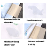 Baby Water-Proof And Leak-Proof Cloth Diapers Children Washable Cotton Cloth Bed-Wetting Skirt Pants, L