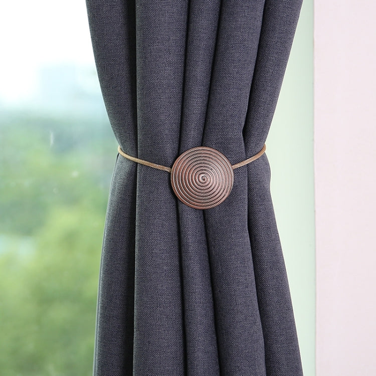 E003 Metal Curtain Magnetic Buckle Strap Curtain Clip Bedroom Living Room Free Perforated Curtain Buckle, Gold, Silver, Blu Ancient, Red Ancient