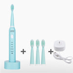 DELIPU Electric Toothbrush Rechargeable Sonic 5-Speed Adjustment Children Adult Household Waterproof Soft Hair Whitening Toothbrush, USB Charging Cable  (Blue), USB Charging Cable (Pink), USB Charging Cable (White), USB Charging Stand (Blue)           ...