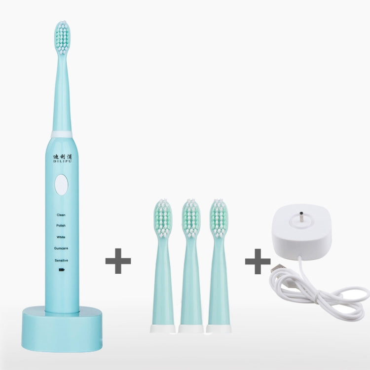 DELIPU Electric Toothbrush Rechargeable Sonic 5-Speed Adjustment Children Adult Household Waterproof Soft Hair Whitening Toothbrush, USB Charging Cable  (Blue), USB Charging Cable (Pink), USB Charging Cable (White), USB Charging Stand (Blue)           ...