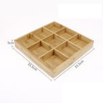 Hot Pot Bamboo Plate Compartmental Platter Vegetable Wood Tray Set, Large Nine Grid Plate, Six Grid Plate, Large Four Grid Bamboo Plate, Medium Four Grid Bamboo Plate, Small Four Grid Bamboo Plate, Three Grid Bamboo Plate, Two Grid Plate               ...