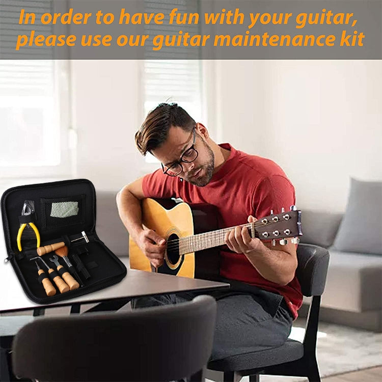 7 Piece Set Guitar String Changing Kit Guitar Repair & Care Tool, Guitar String Changing Kit