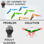 10 PCS Mask Nose Clip Bridge Wear Glasses Anti-Fog Sealing Silicone Strip, Random Color Delivery, Mask Nose Clip