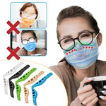 10 PCS Mask Nose Clip Bridge Wear Glasses Anti-Fog Sealing Silicone Strip, Random Color Delivery, Mask Nose Clip