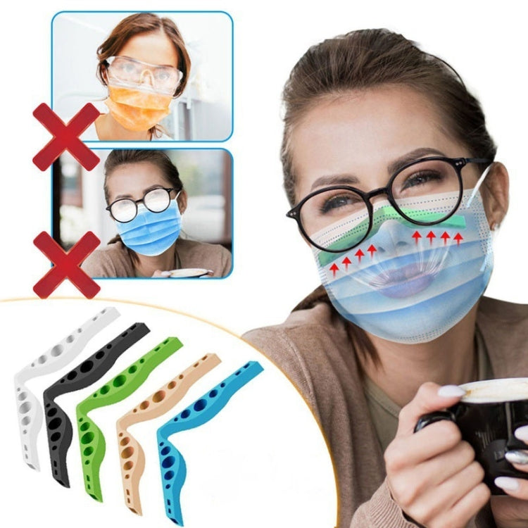 10 PCS Mask Nose Clip Bridge Wear Glasses Anti-Fog Sealing Silicone Strip, Random Color Delivery, Mask Nose Clip