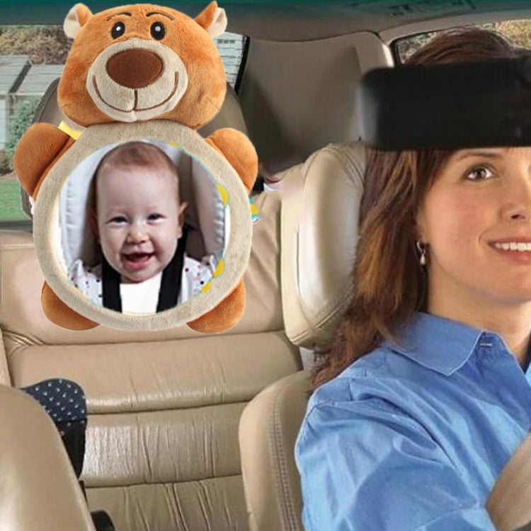 Baby Car Seat Reverse Car Rearview Mirror Pendant Plush Toy, 35 x 23.5 cm Fish Mirror, 35 x 23.5 cm Brown Bear Mirror, 35 x 23.5 cm Ocean Mirror, 35 x 23.5 cm Penguin Mirror