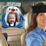 Baby Car Seat Reverse Car Rearview Mirror Pendant Plush Toy, 35 x 23.5 cm Fish Mirror, 35 x 23.5 cm Brown Bear Mirror, 35 x 23.5 cm Ocean Mirror, 35 x 23.5 cm Penguin Mirror