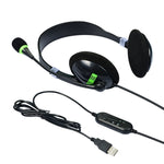 Computer USB Interface Headphone Aviation Headset with Microphone