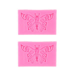 2 PCS Fondant Cake Silicone Mold Hollow Embossed Border Frame Retro Photo Frame Mould