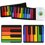 HUA008-49 49-Key Hand-Rolled Foldable Piano Children Color Piano, 49-Key