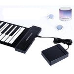 MIDI88 88-Key Hand-Rolled Foldable Piano Professional MIDI Soft Keyboard Simulated Practice Carry-On Folding Electronic Piano, 88-Key