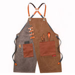 Denim Apron Barber Milk Tea Shop Waiter Overalls, Gray-yellow Shoulder Strap, Blue-white Shoulder Strap, Green-yellow Shoulder Strap, Grey-green Shoulder Strap, Grey-yellow Hook Strap, Blue-white Hook Strap, Green-yellow Hook Strap, Grey-green Hook Strap