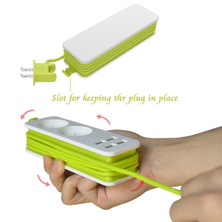 شريط طاقة بمقبس 1/2 أوروبي مع 4 منافذ USB، 1200 واط، 250 فولت، كابل بطول 1.5 متر، مقبس جداري محمول، مقابس بمقبس أوروبي