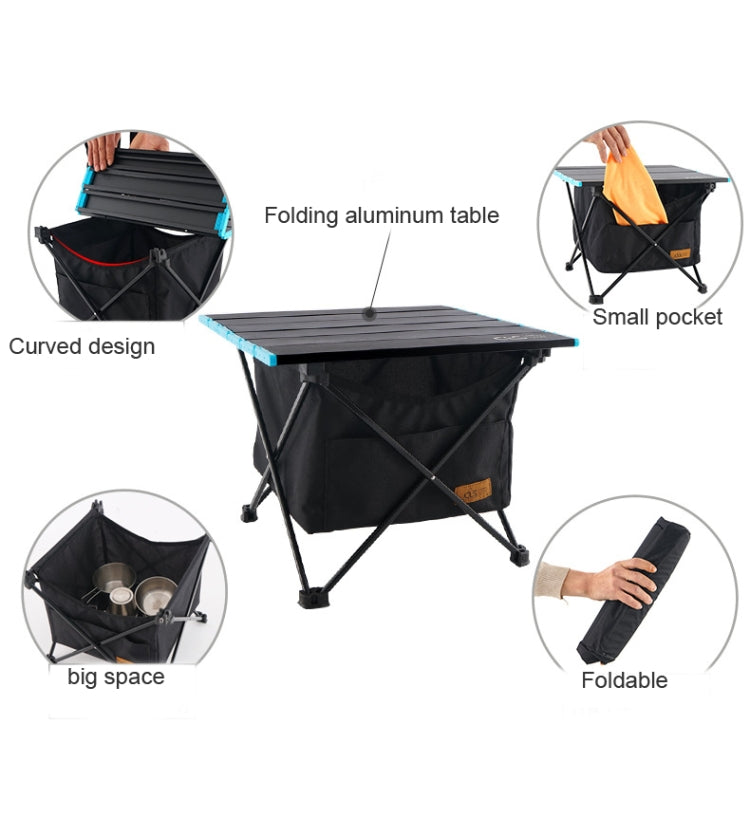 CLS Outdoor Folding Picnic Table Storage Hanging Bag Portable Invisible Pocket Storage Hanging Pocket,Style:, Small Pocket, Large Pocket, Black Table + Small Pocket, Table Small + Small Pocket, Table Medium + Large Pocket