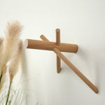 علاقة ملابس من خشب صلب لتزيين الجدار، خطاف من خشب الزان، خطاف جوز أسود