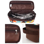 CLS Outdoor Camping Cookware Storage Bag BBQ Tableware Storage Bag Travel Portable Toiletry Bag, Brown, Stripes, Colour