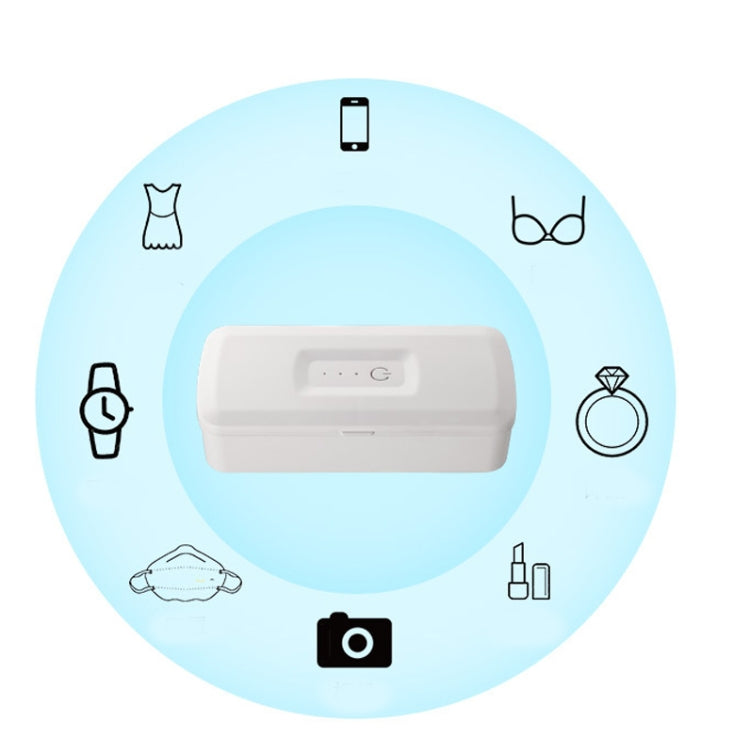 907 Mobile Phone Sterilization Box Ultraviolet Handheld Sterilizer Multifunctional Intelligent Sterilization Machine, White, Pink