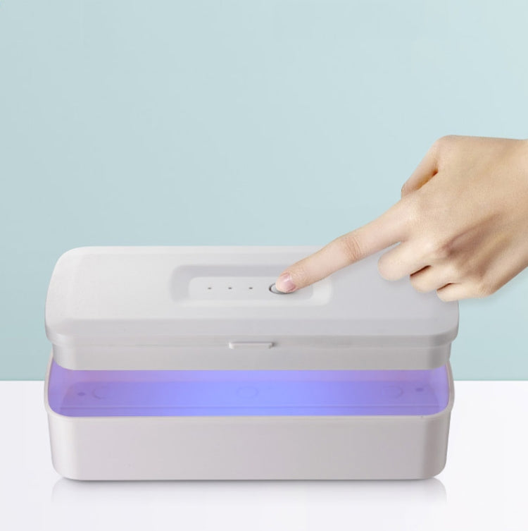907 Mobile Phone Sterilization Box Ultraviolet Handheld Sterilizer Multifunctional Intelligent Sterilization Machine, White, Pink