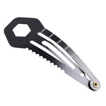 2 PCS 8 in 1 Multifunctional Hair Clip Outdoor Self-Defense First Aid Tool, 2 PCS 8 in 1 (Black), 2 PCS 8 in 1 (Silver)