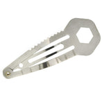 2 PCS 8 in 1 Multifunctional Hair Clip Outdoor Self-Defense First Aid Tool, 2 PCS 8 in 1 (Black), 2 PCS 8 in 1 (Silver)