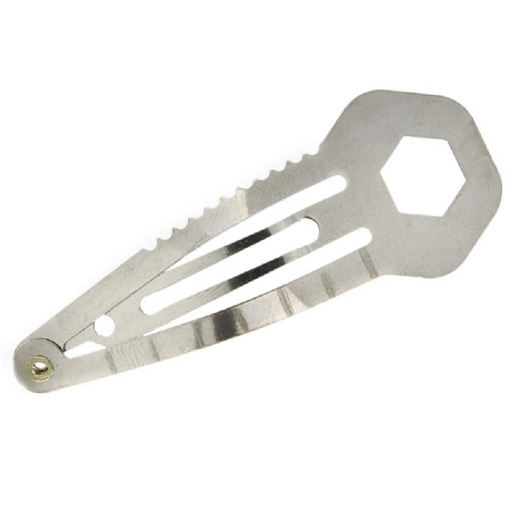 2 PCS 8 in 1 Multifunctional Hair Clip Outdoor Self-Defense First Aid Tool, 2 PCS 8 in 1 (Black), 2 PCS 8 in 1 (Silver)