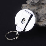 High Elasticity Retractable Wire Rope Key Ring Outdoor Anti-Lost Anti-Theft Retractable Key Ring Random Pattern Delivery
