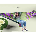 Outdoor Camping Mosquito-Proof Shade Hammock Parachute Cloth Printed Mosquito Net Hammock, Size: 270x140cm, 270x140cm Maple, 275x145cm Blue