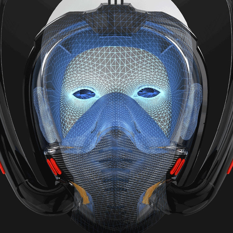 Snorkeling Mask Double Tube Silicone Full Dry Diving Mask Adult Swimming Mask Diving Goggles, S/M, L/XL