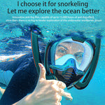 Snorkeling Mask Double Tube Silicone Full Dry Diving Mask Adult Swimming Mask Diving Goggles, S/M, L/XL