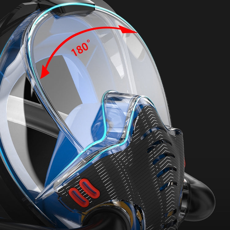 Snorkeling Mask Double Tube Silicone Full Dry Diving Mask Adult Swimming Mask Diving Goggles, S/M, L/XL