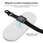 حامل شاحن لاسلكي متعدد الوظائف 3 في 1 KT-W50A8 بقوة 10 واط لأجهزة iPhone / iWatch / AirPods