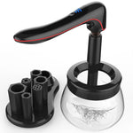 Elektrischer Make-up-Pinselreiniger mit automatischem Trockner, USB-aufladbar, Weiß, Schwarz