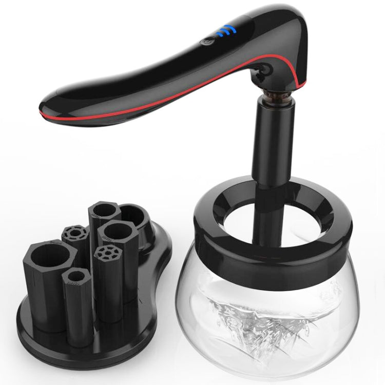 Elektrischer Make-up-Pinselreiniger mit automatischem Trockner, USB-aufladbar, Weiß, Schwarz