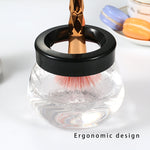 Elektrischer Make-up-Pinselreiniger mit automatischem Trockner, USB-aufladbar, Weiß, Schwarz