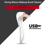 Elektrischer Make-up-Pinselreiniger mit automatischem Trockner, USB-aufladbar, Weiß, Schwarz