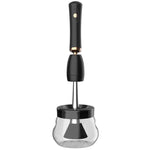 Electric Scrubber USB Rechargeable Makeup Brush Cleaning Machine Automatic Drying Brush Cleaner, Black, White