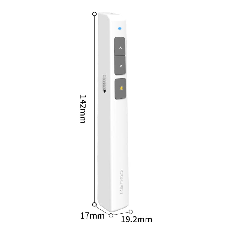Deli 2.4GHz Laser Page Turning Pen Rechargeable Speech Projector Pen, 2802PL (White), 2802PL (Black), 2802L (Black), 2802L (White)