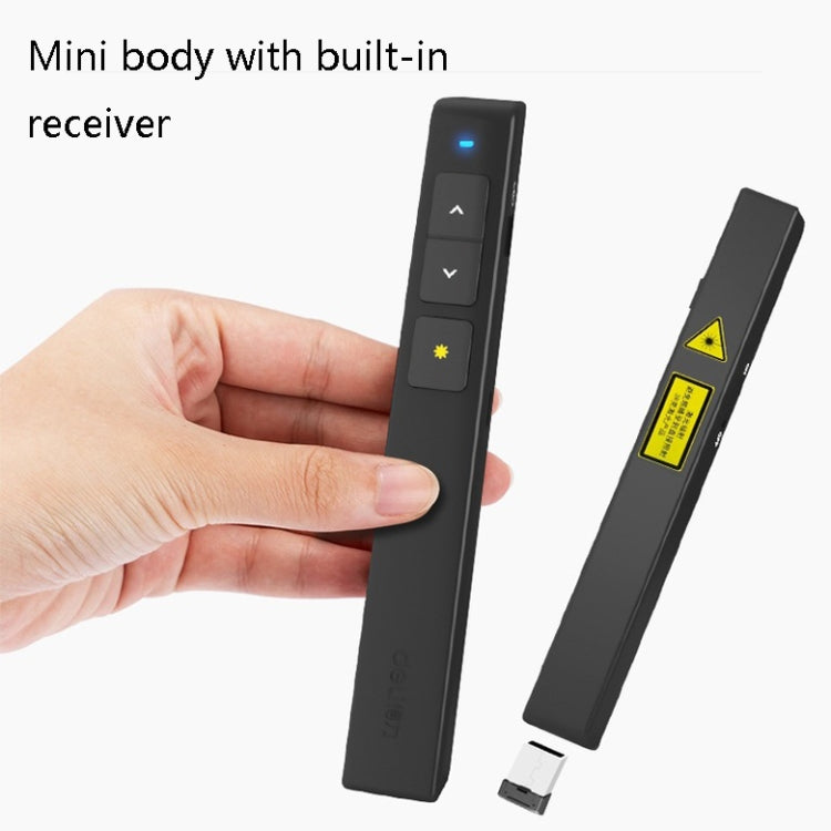 Deli 2.4GHz Laser Page Turning Pen Rechargeable Speech Projector Pen, 2802PL (White), 2802PL (Black), 2802L (Black), 2802L (White)