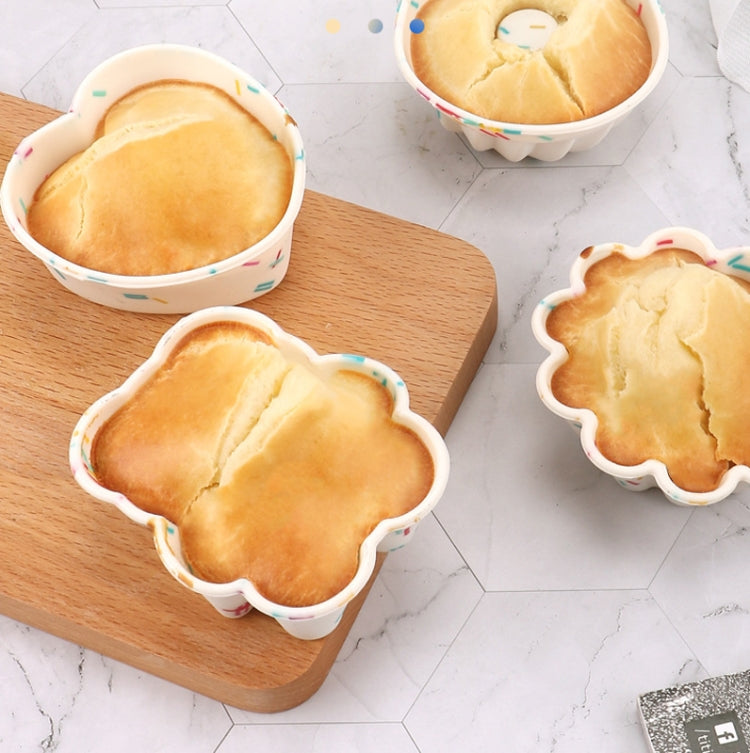 Creative DIY Silicone Cake Cup Muffin Cup Baking Mold,Style: Bear  (Macron Pink), Flower-shaped  (Macron Green), Flower-shaped (Macron Pink), Flower-shaped  (Candy Color), Hollow  (Macron Cyan), Hollow  (Macron Pink), Hollow  (Candy Color)