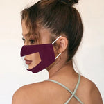 Anti-Fog Lip Language Face Shield For The Deaf And Mute Solid Color Printing Face Shield, Red, Black, Gray, Lake Blue, Printing A, Printing B, Printing C, Printing D, Additive A, Additive B, Additive C